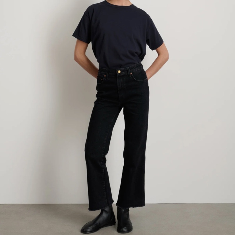 B SIDES NWT Eshel High Boot Jeans in Black Stone Wash 31